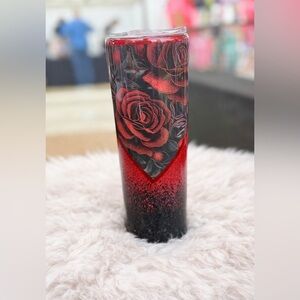 Red and Black Rose Tumbler
